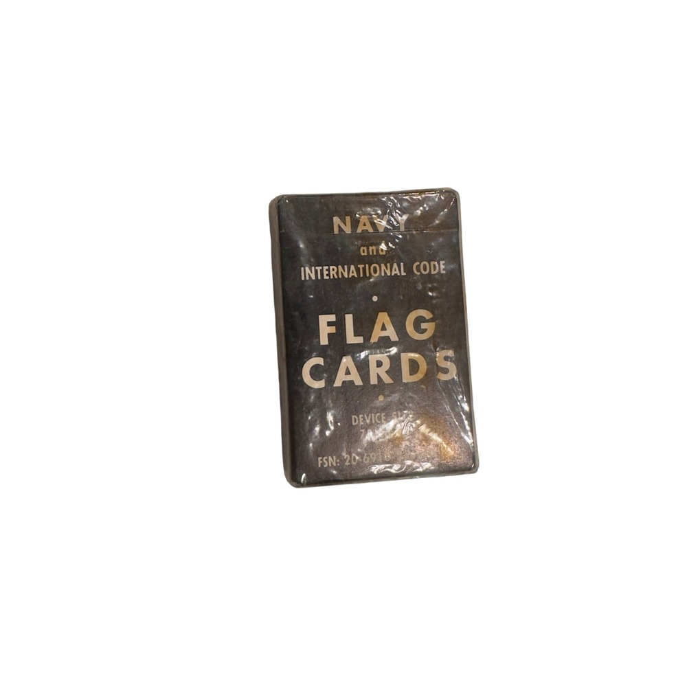 Vintage U.S. NAVY & INTERNATIONAL CODE FLAG CARDS DEVICE 5-LL-1 70-CARDS SEALED